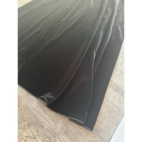 Armani Collezioni Velvet Sleeveless Knee Length Dress Size 4 Made In Italy - Picture 3 of 13